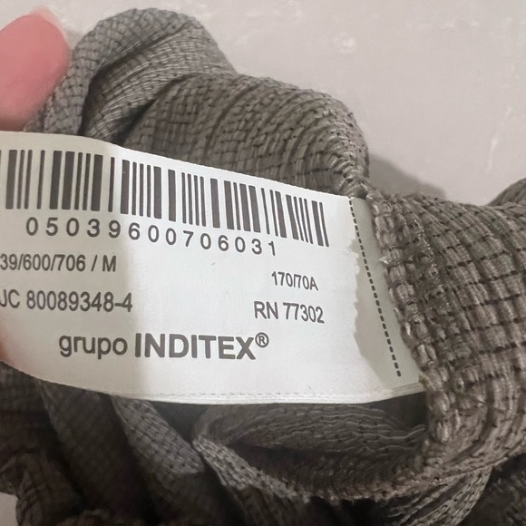 ZARA Women’s brown/grayish Texture  Wide Trouser Size Medium - Picture 6 of 15